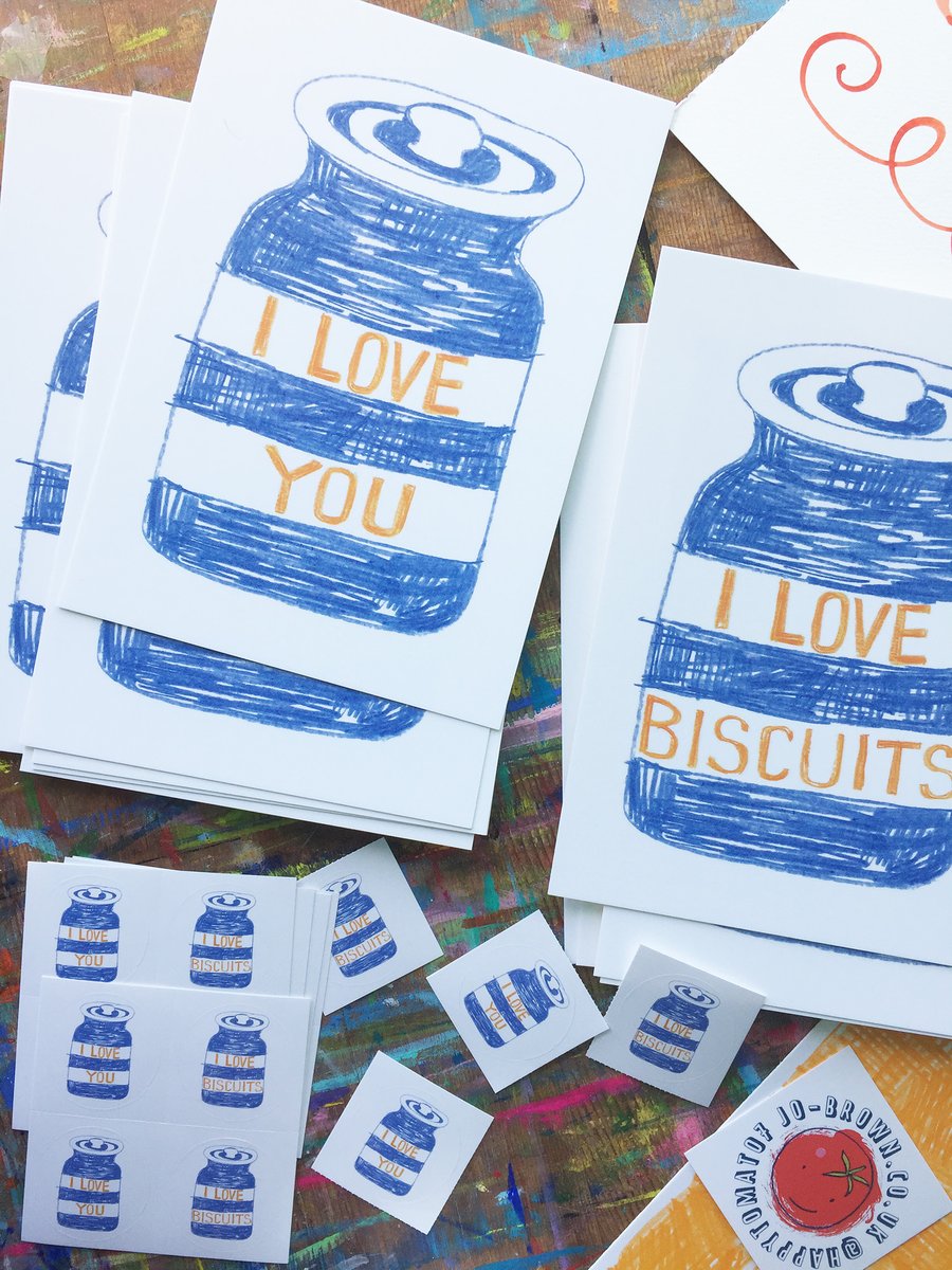  Beautiful Bundles-I Love You and I Love Biscuits  2 X A5 Print Pack by Jo Brown