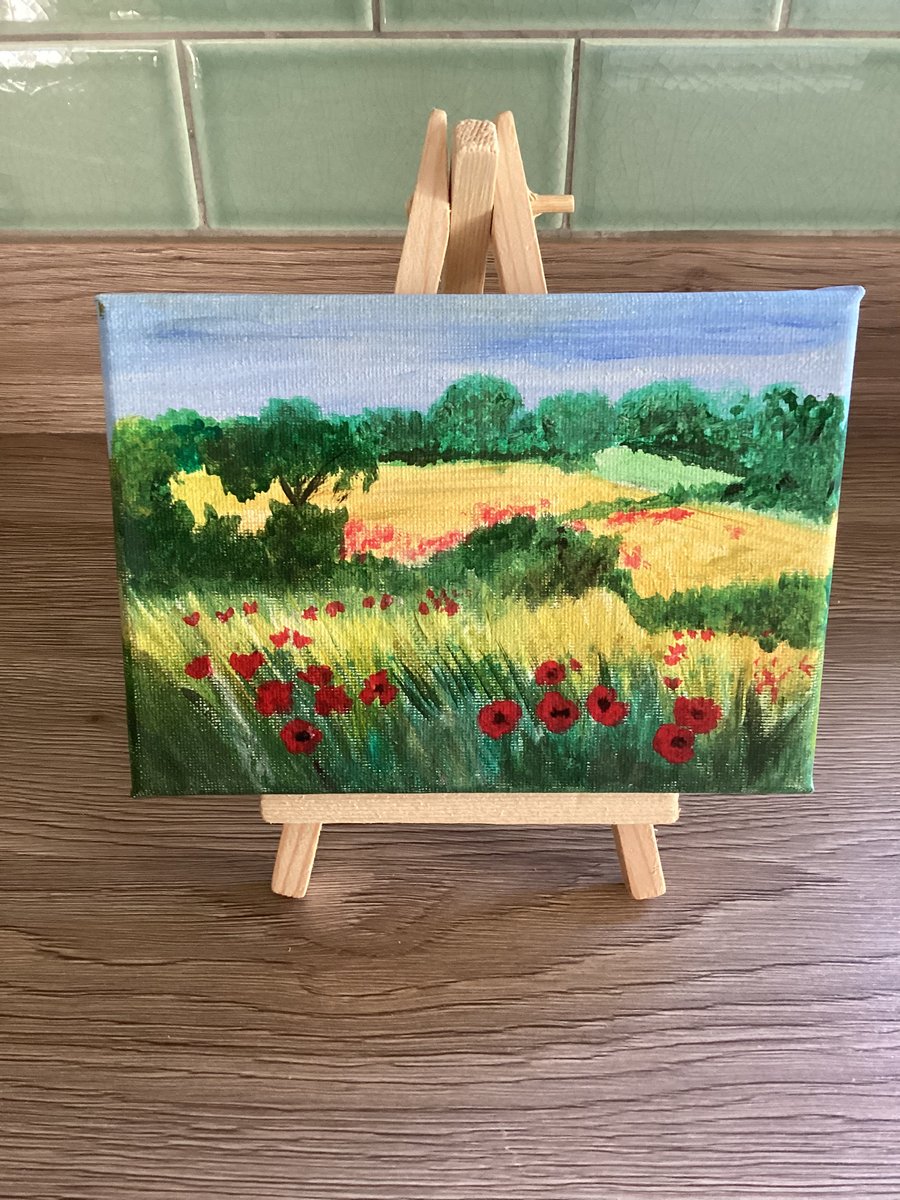 Small painting poppies