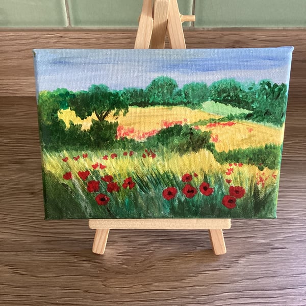 Small painting poppies