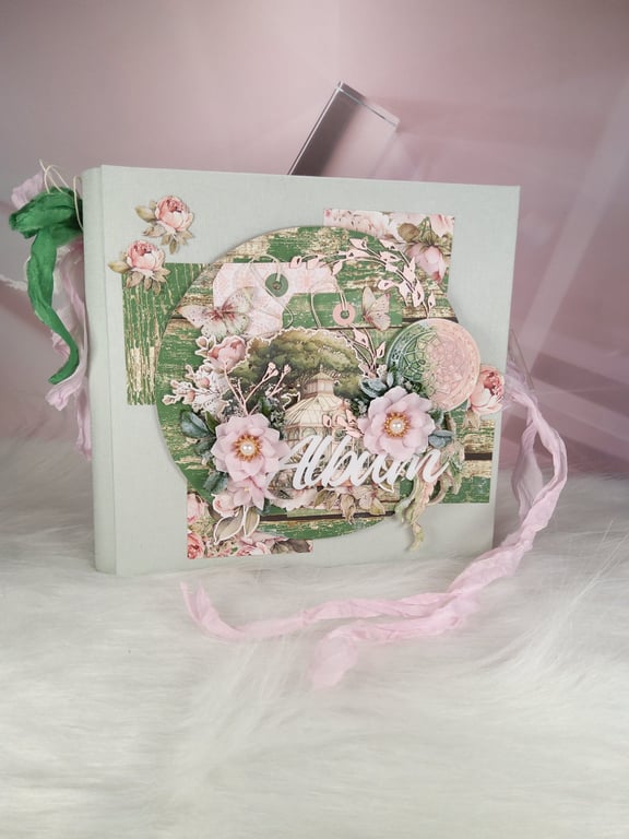 Handmade Scrapbook Album  - Elegant Memory Album.