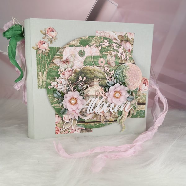 Handmade Scrapbook Album  - Elegant Memory Album.