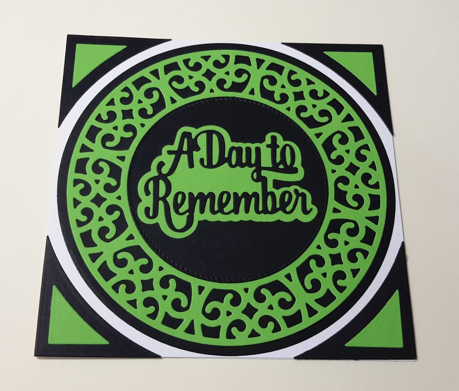A Day to Remember greeting card - Green and Black