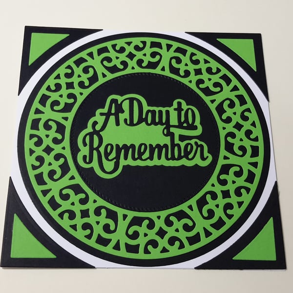 A Day to Remember greeting card - Green and Black