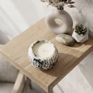 Black & White Marble Effect Eco-resin Sandalwood Scented Candle