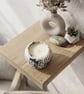 Black & White Marble Effect Eco-resin Sandalwood Scented Candle