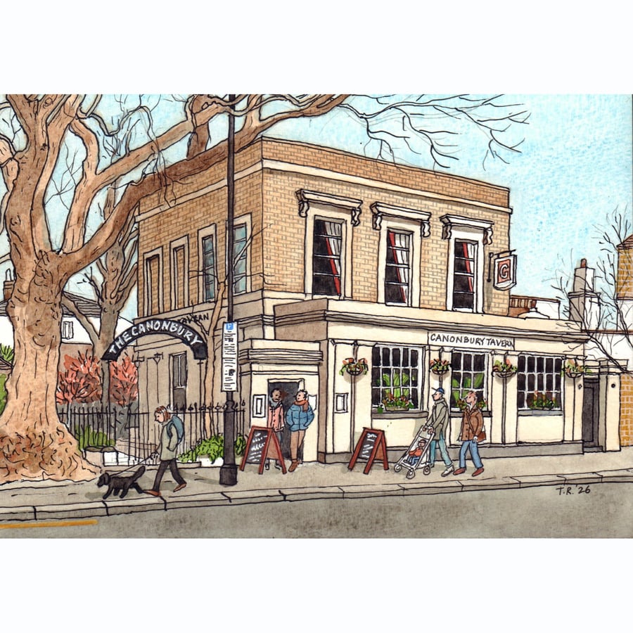 Canonbury Tavern, A4 and A5 size