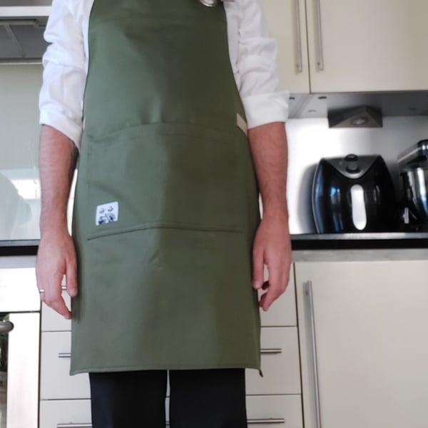 apron in OLIVE GREEN (never out of stock)