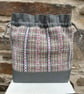 SOLD Cariad Bag - Berry range. Damson & Prussian Blue. Handwoven in Wales - Image 9