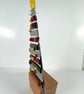 Large fused glass Christmas tree in oak base  - Image 5