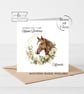 Floral Horse Moon Happy Birthday Card
