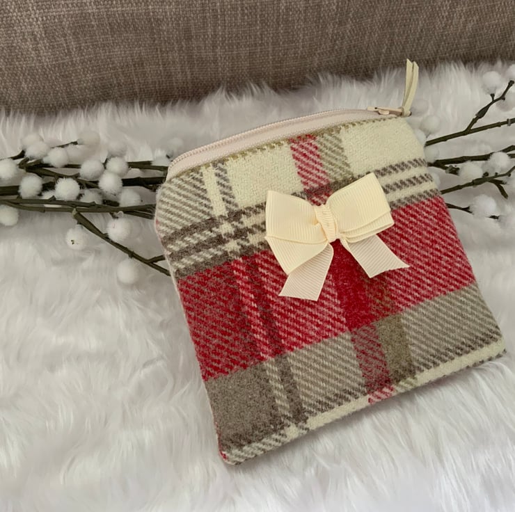 Tartan coin purse hotsell
