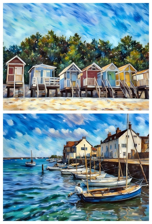 Pack of 2 A5 Greeting Cards Wells-Next-The-Sea Norfolk 