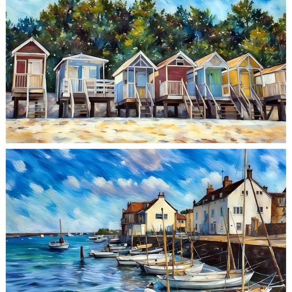 Pack of 2 A5 Greeting Cards Wells-Next-The-Sea Norfolk 