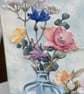 Delicate summer flowers in bottle vases card for any occasion - Image 2