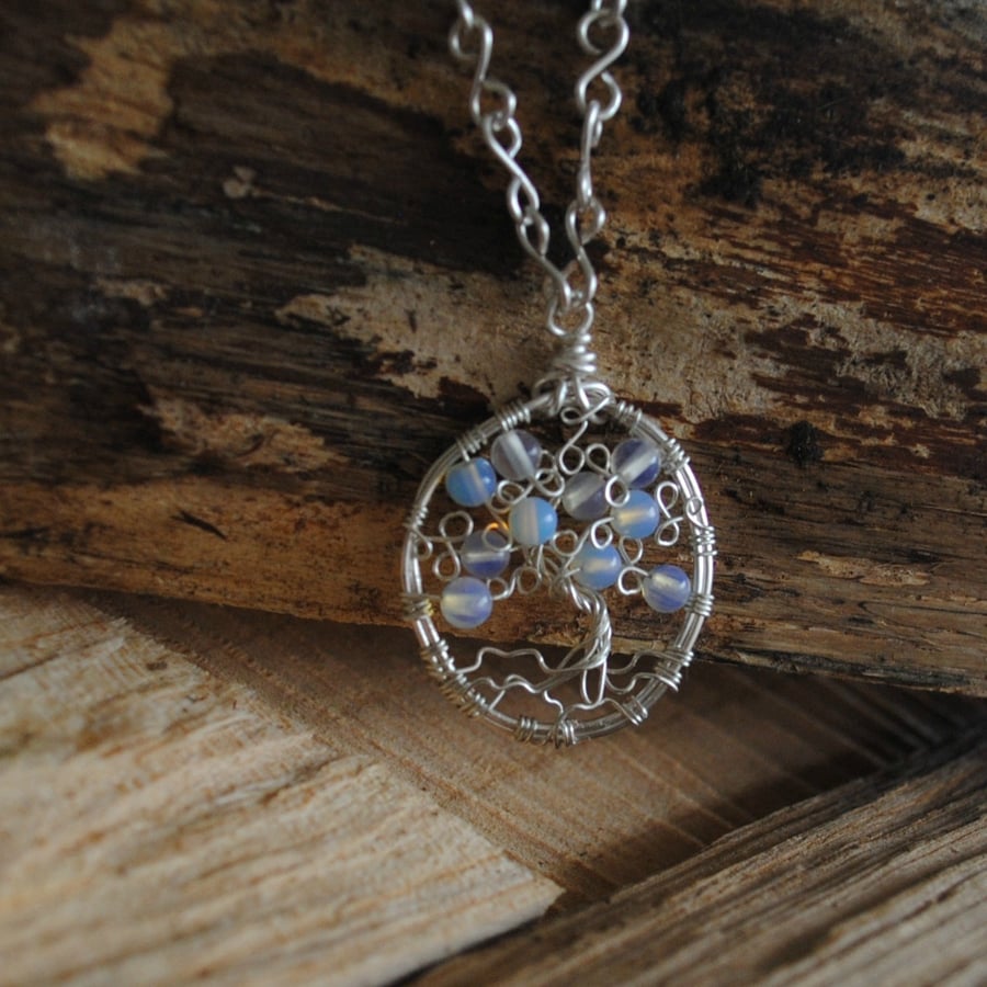 Tree of Life Pendant with Moonstone, jewellery, necklace