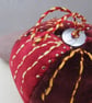 Beaded Red Velvet Hanging Bauble - Image 3