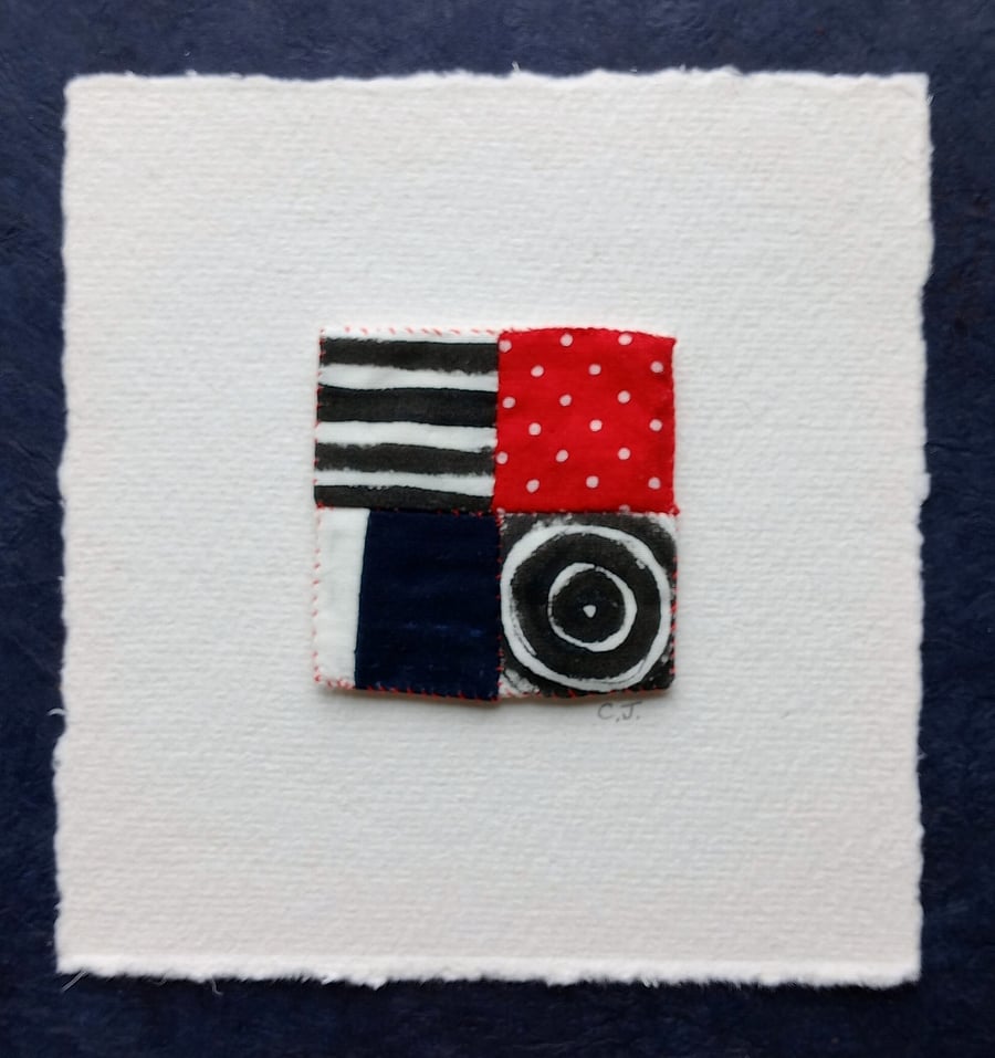 No 1 Miniature Textile Art Quilt