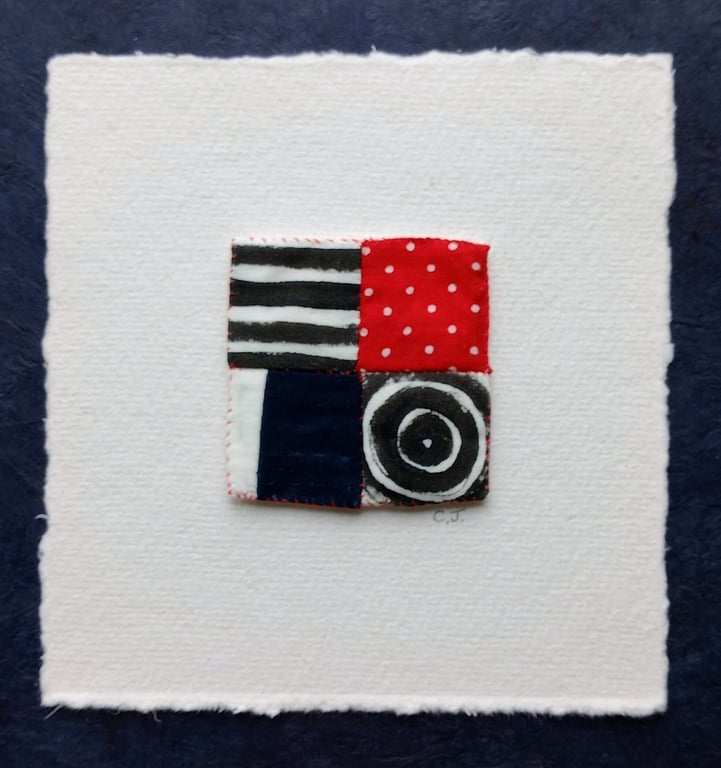 No 1 Miniature Textile Art Quilt