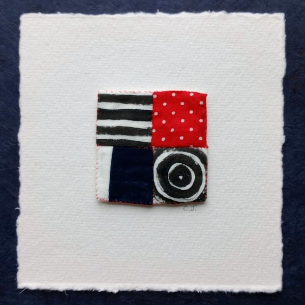 No 1 Miniature Textile Art Quilt