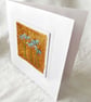 RUST PRINTED EMBROIDERED CARD FLORAL - Image 3
