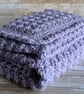 Crochet Lilac Blanket Hat Cardigan and Booties - Image 3
