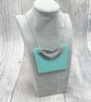 Recycled Aluminium Drink Can, Turquoise Square Acrylic Shape Necklace Pendant - Image 2