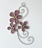 Stained Glass Cherry Blossom - Handmade Hanging Window Decoration