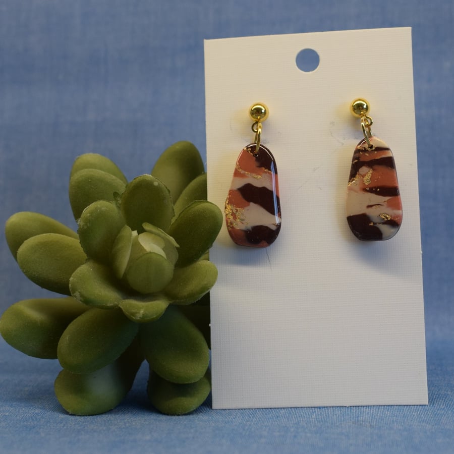 Marbled Drop Earrings