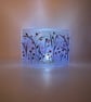 Glass Floral Meadow Panel in Grey, Purple, Pink & Black - Image 5