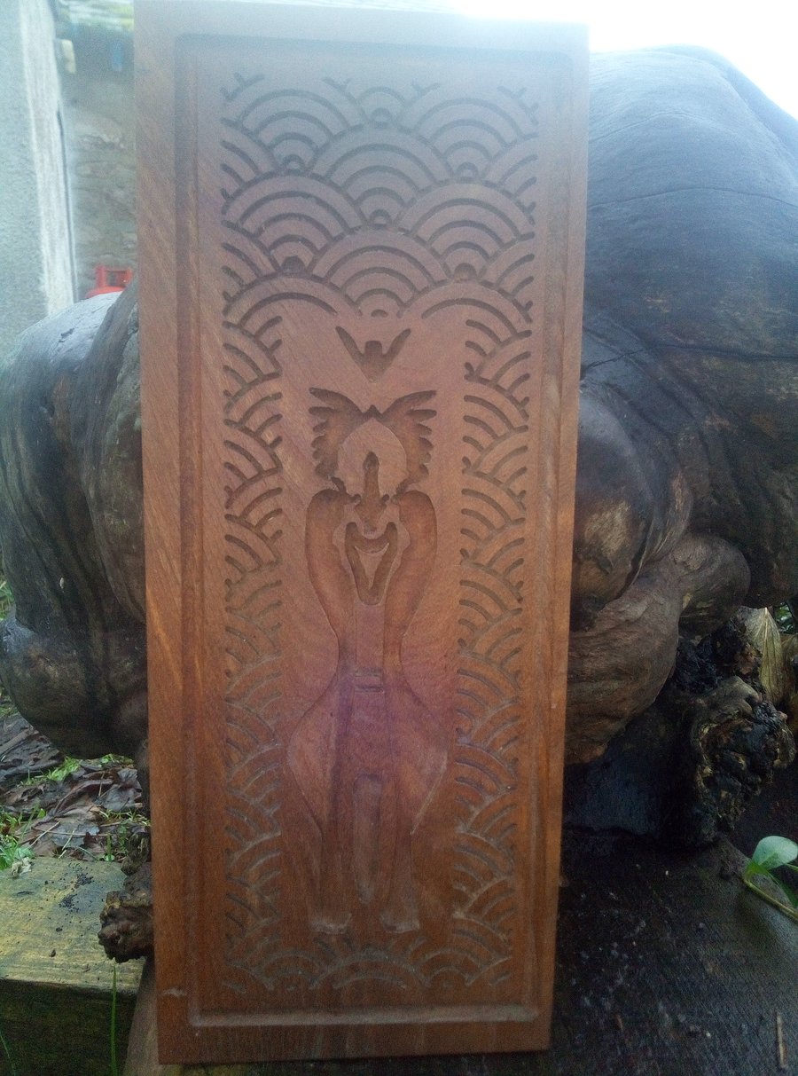 Inside outside abstract study in wych elm