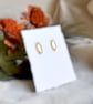 Elegant Mirror Gold Acrylic Marquise Studs