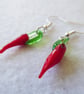 Lampwork Glass  Baby Chilli Pepper Earrings - Image 8