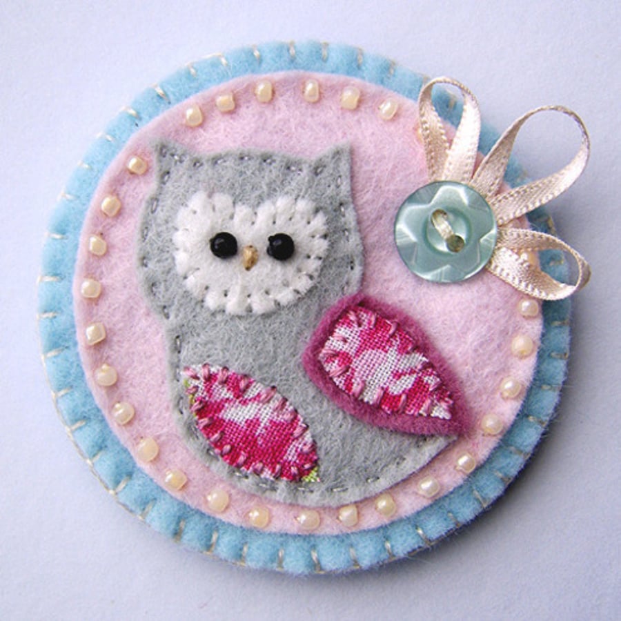 Owl Brooch ..... Reserved for Claire