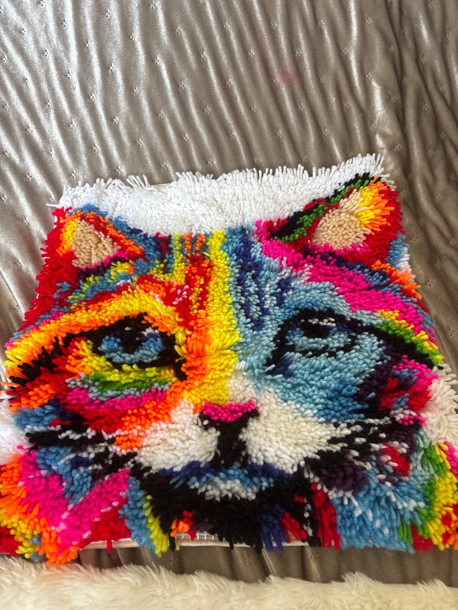 Handmade cushion cover Which has been knitted 