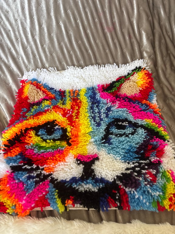 Handmade cushion cover Which has been knitted 