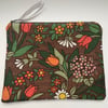 Vintage Flower Waltz zip pouch