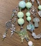 Green Aventurine Crystal Mushroom Keychain - Image 4