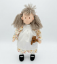 Olivia 14 Inch Handmade Rag Doll with Teddy Bear Pocket Friend  - Image 1