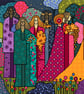 281 - Cross Stitch pattern Opulent Procession of Golden Princesses from Aladdin  - Image 1