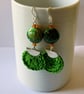 Spiral Cotton & Bead Earrings - Image 3