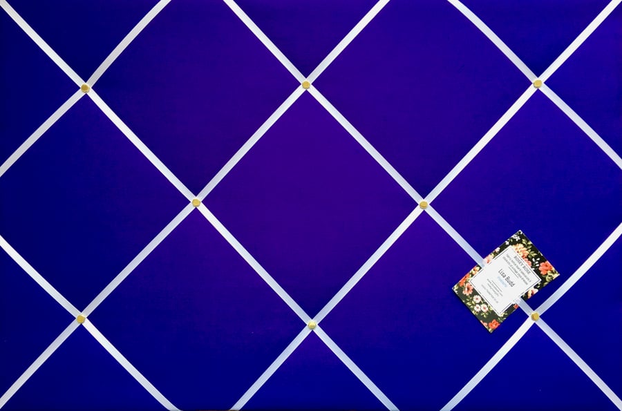 Handmade Bespoke Memo Notice Board With Purple Fabric