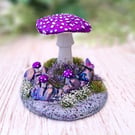 Metallic Purple Mushroom Ornament 