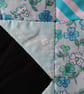 SOLD Patchwork peg bag. Green, aquamarine, black large peg bag shoulder strap.  - Image 4