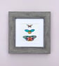 'Butterflies' 5" x 5" Framed Print