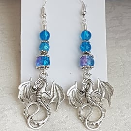 Elemental Dragon Earrings - Water - Draco Aqua.