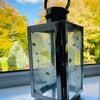 Fused glass dandelion lantern 