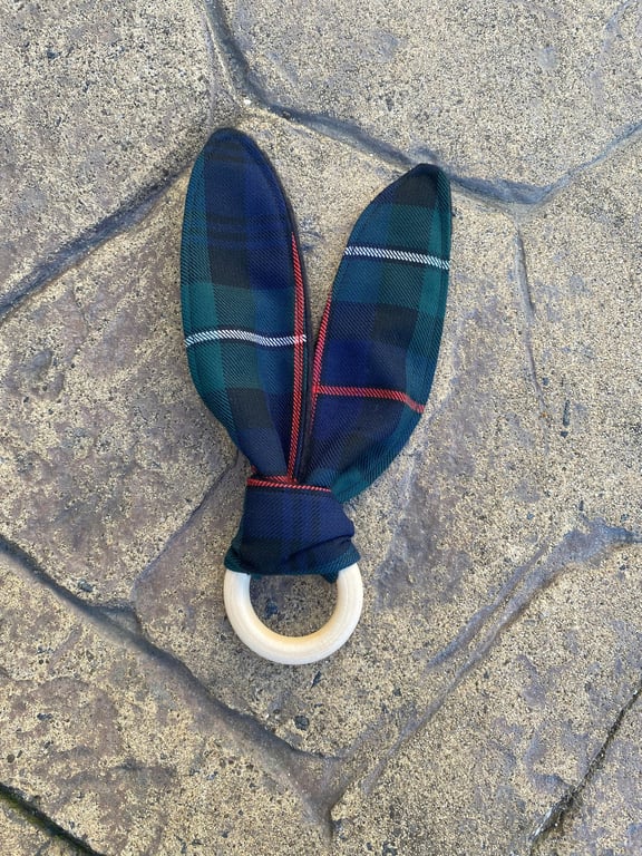 MacKenzie Tartan Bunny Ears Teether