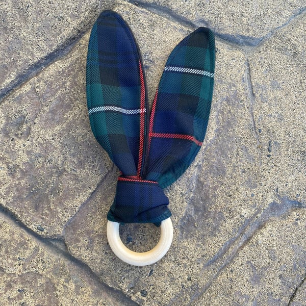 MacKenzie Tartan Bunny Ears Teether