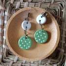 Polka dot dangle earrings 