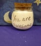 Hand Engraved You are awesome Soy Wax Candle